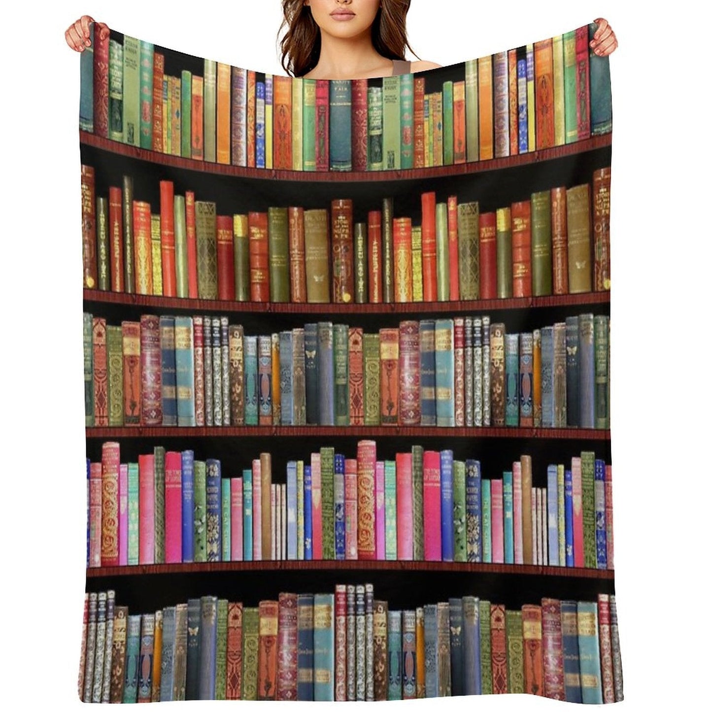 Vintage British Literature Cozy Fleece Throw for Book Lovers