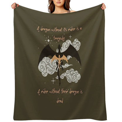 Dragon Without Rider - Tragedy, Rider Without Dragon - Dead Throw Blanket