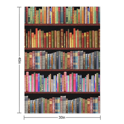 Vintage British Literature Cozy Fleece Throw for Book Lovers