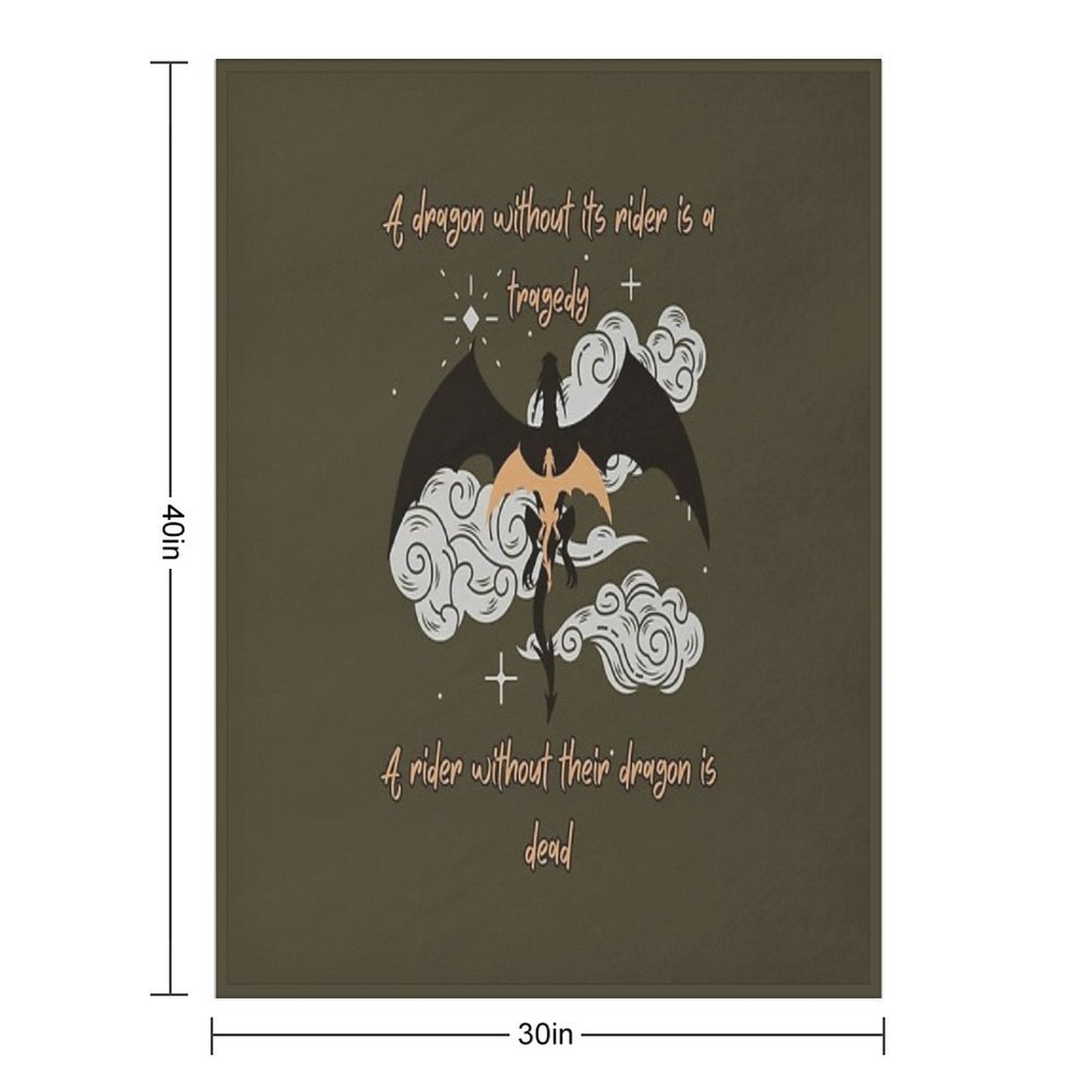 Dragon Without Rider - Tragedy, Rider Without Dragon - Dead Throw Blanket