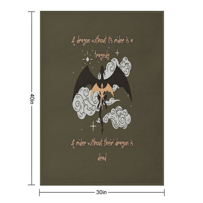Dragon Without Rider - Tragedy, Rider Without Dragon - Dead Throw Blanket