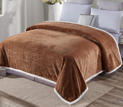 Decor&More Home Essentials Braided Sherpa Blanket