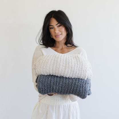 RIBBED BAMBONI® THROW BLANKETS