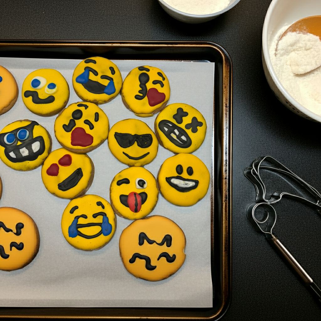 Emoji Peanut Butter Organic Dog Cookies — Fun, Crunchy, Human-Grade Treats