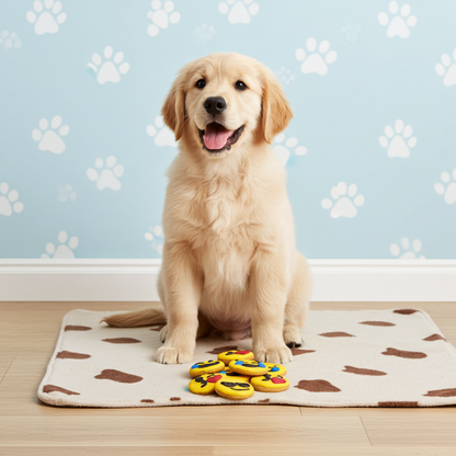 Emoji Peanut Butter Organic Dog Cookies — Fun, Crunchy, Human-Grade Treats