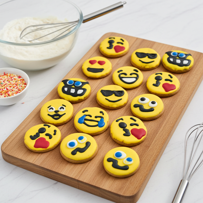 Emoji Peanut Butter Organic Dog Cookies — Fun, Crunchy, Human-Grade Treats