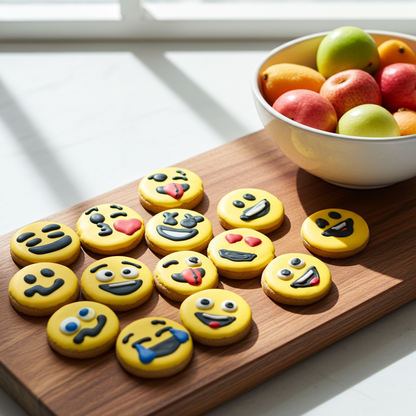 Emoji Peanut Butter Organic Dog Cookies — Fun, Crunchy, Human-Grade Treats