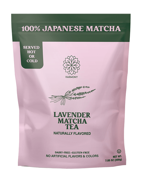 Harmony Matcha Lavender – Premium Shade-Grown Japanese Matcha, Sweetened with Organic Sugar, 20 Servings