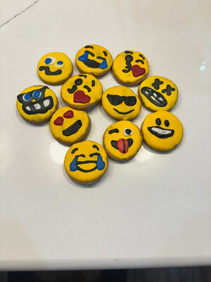 Emoji Peanut Butter Organic Dog Cookies — Fun, Crunchy, Human-Grade Treats