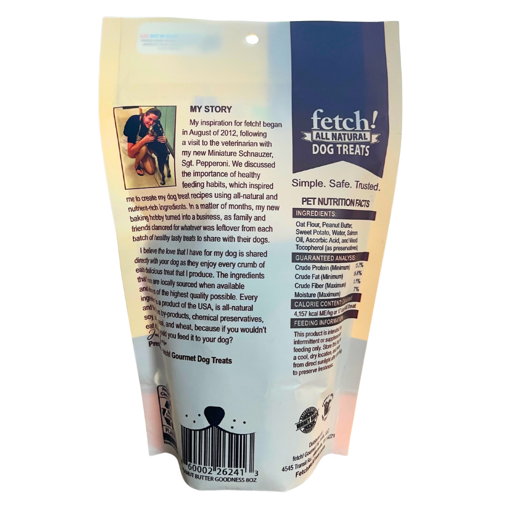Peanut Butter Goodness Fetch Dog Treats™ — Crunchy Organic Dog Biscuits