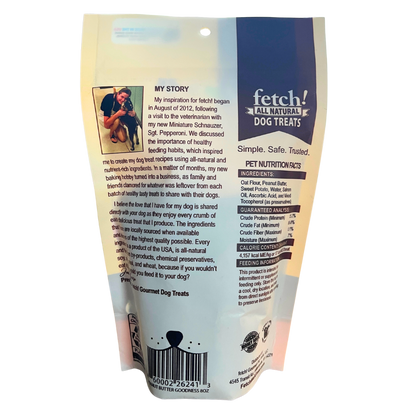 Peanut Butter Goodness Fetch Dog Treats™ — Crunchy Organic Dog Biscuits