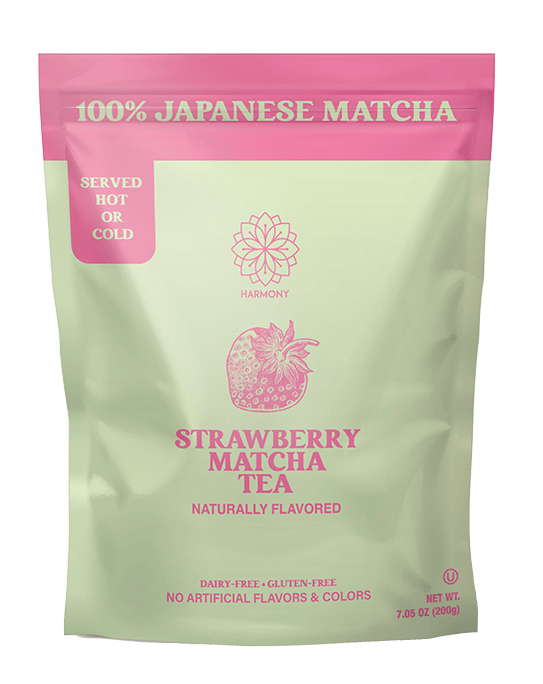 Matcha Strawberry – Premium Shade-Grown Japanese Matcha, Sweetened with Organic Sugar, 20 Servings