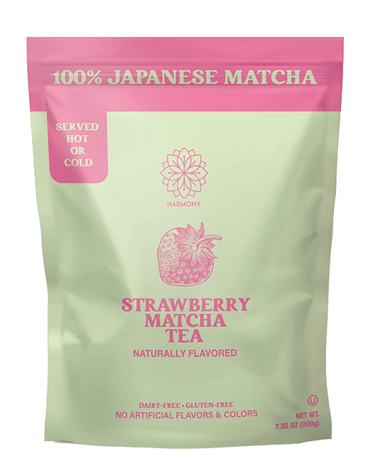 Matcha Strawberry – Premium Shade-Grown Japanese Matcha, Sweetened with Organic Sugar, 20 Servings