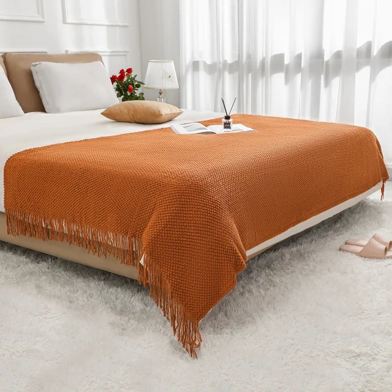 Knitted Boho Throw Blankets