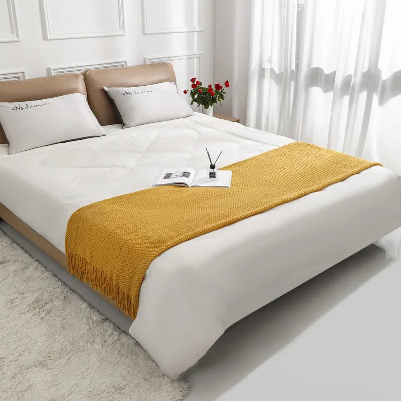 Knitted Boho Throw Blankets