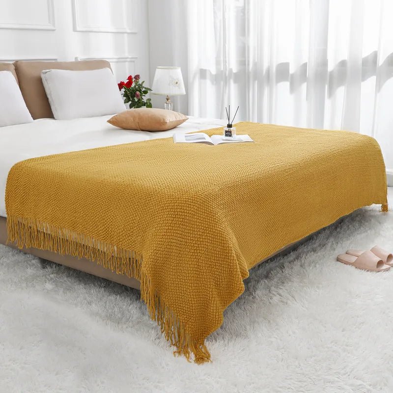 Knitted Boho Throw Blankets