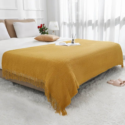 Knitted Boho Throw Blankets