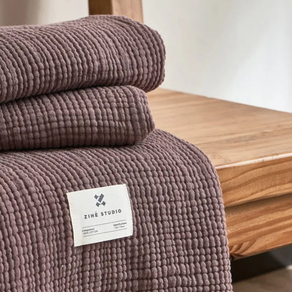 Soft Cotton Throw Blanket with Tassels