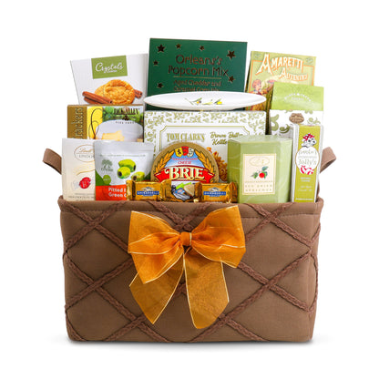 Elegant Gourmet Gift Basket with Savory & Sweet Treats