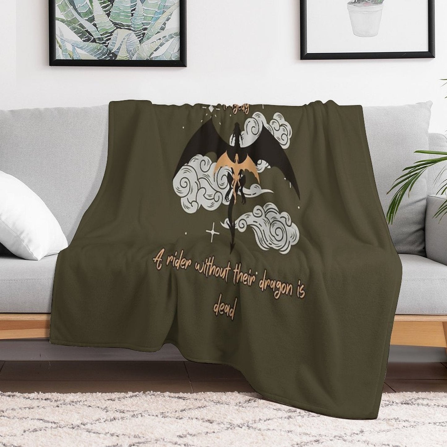 Dragon Without Rider - Tragedy, Rider Without Dragon - Dead Throw Blanket