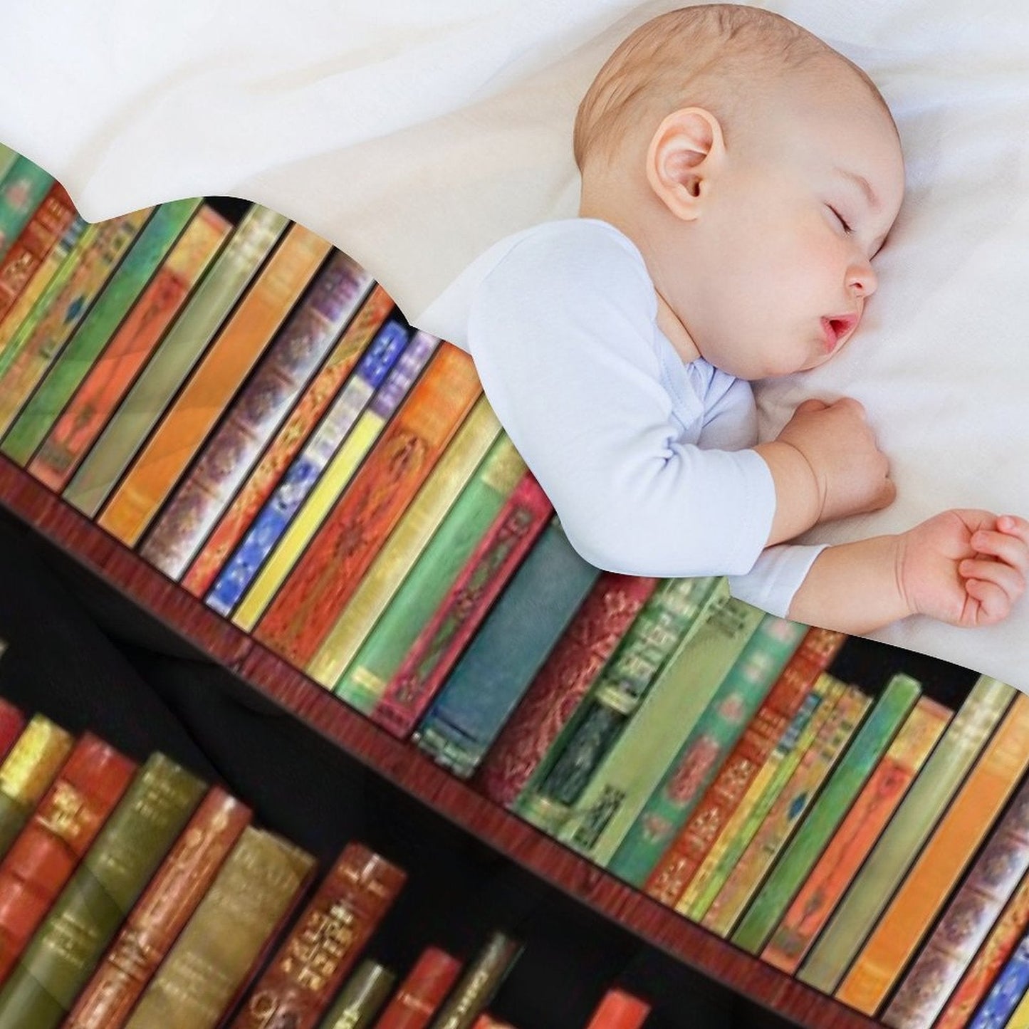 Vintage British Literature Cozy Fleece Throw for Book Lovers