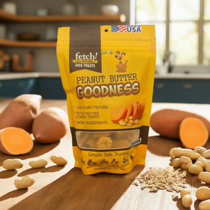 Peanut Butter Goodness Fetch Dog Treats™ — Crunchy Organic Dog Biscuits