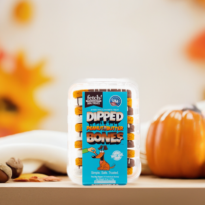 Autumn Dipped Bones Organic Dog Treats — Fall-Inspired Peanut Butter
