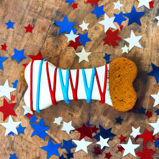 Merica Dipped Bones Organic Dog Treats — Patriotic Peanut Butter