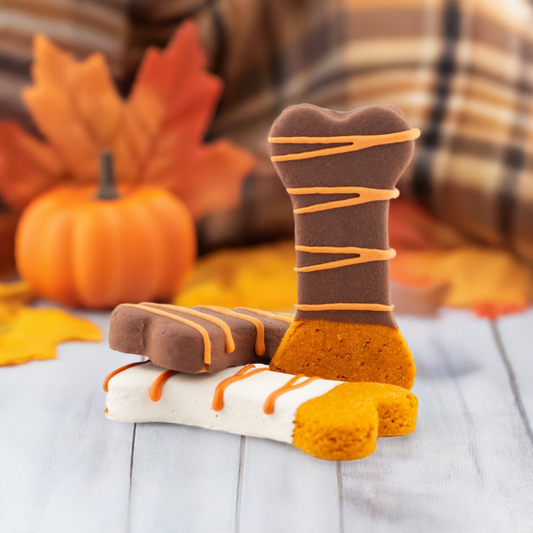Autumn Dipped Bones Organic Dog Treats — Fall-Inspired Peanut Butter
