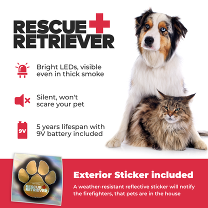 Rescue Retriever Smoke Detector — Pet Safety Smoke Detector with Silent Strobe