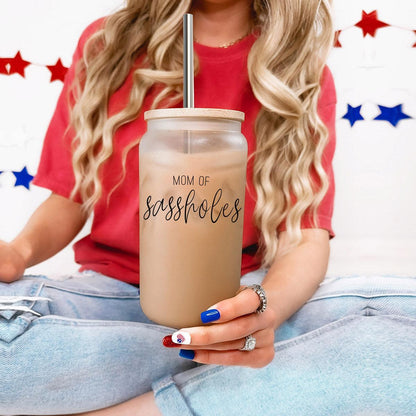 Funny Mom Coffee & Tea Glass | Sassy Gift for Moms