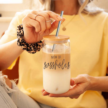 Funny Mom Coffee & Tea Glass | Sassy Gift for Moms