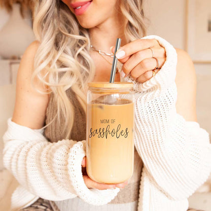 Funny Mom Coffee & Tea Glass | Sassy Gift for Moms